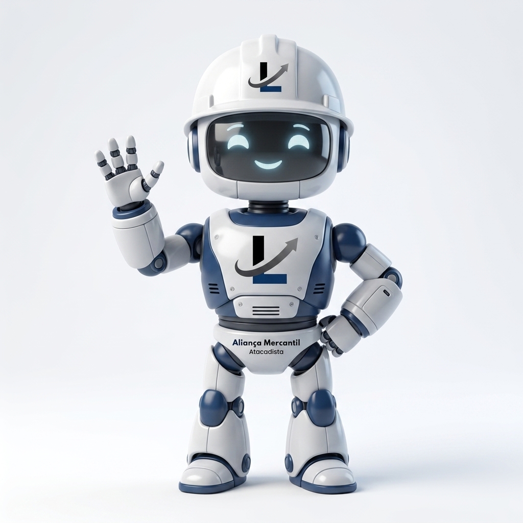 Mascote Robô Aliança Mercantil